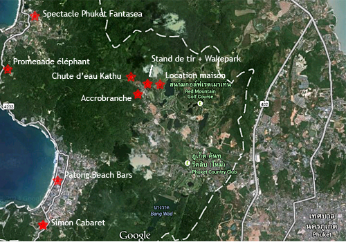 Carte activiÃ©s, spectacles et tours Ã  Kathu et patong beach - Phuket