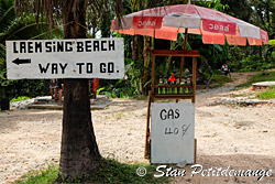 Panneau bord de route - Plage Laem Sing Beach - Phuket